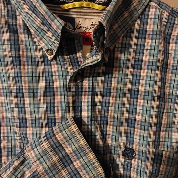 Wrangler Cowboy Cut George Strait‎ Mens LG Button Down Shirt Long Sleeve Pocket - Picture 1 of 6